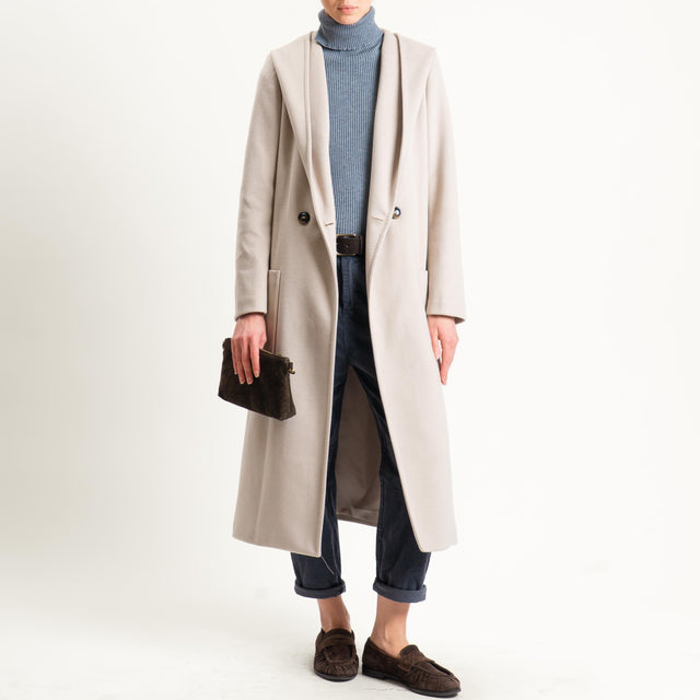 Tensione in-Cappotto doppiopetto con cappuccio - cacha