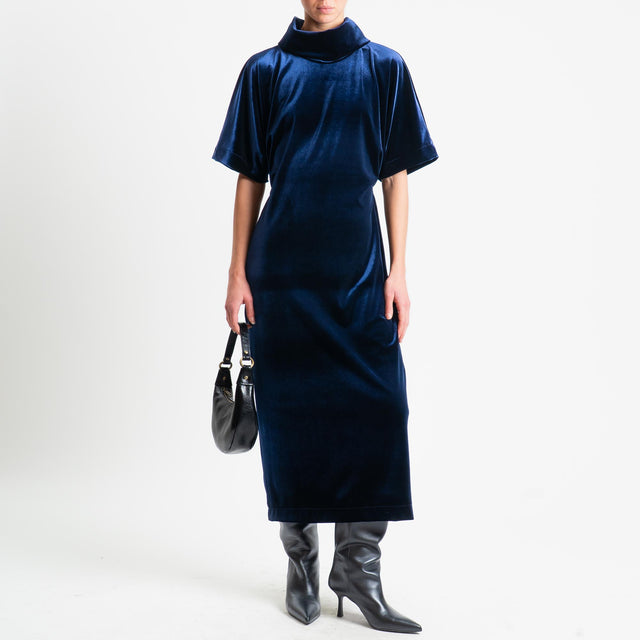 Tensione in-Abito ciniglia mezza manica - blu