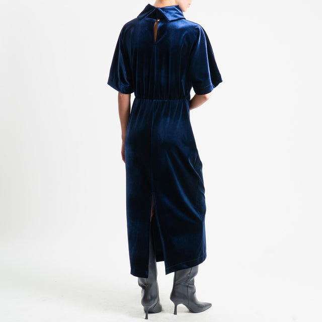 Tensione in-Abito ciniglia mezza manica - blu