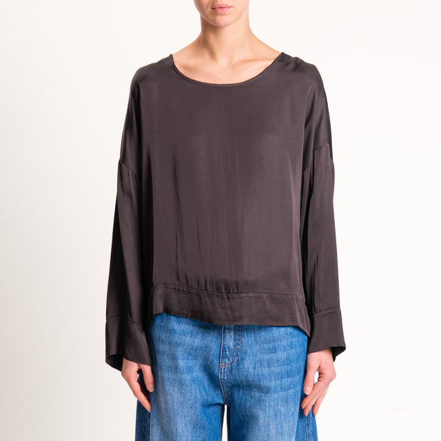 Tensione in-Blusa in satin - moka
