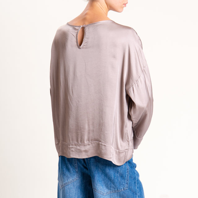 Tensione in-Blusa in satin - taupe