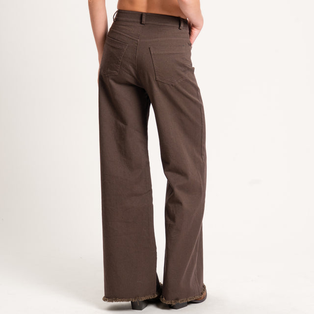Tensione in-Pantalone palazzo sfrangiato - caffe'