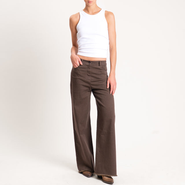 Tensione in-Pantalone palazzo sfrangiato - caffe'