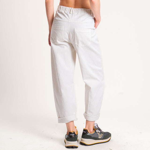 Tensione in-Pantalone elastico dietro - gesso