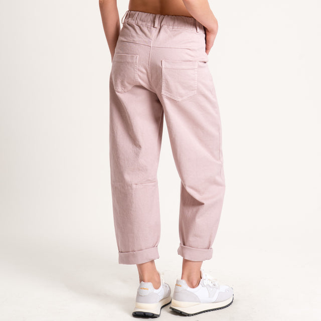 Tensione in-Pantalone elastico dietro - cipria