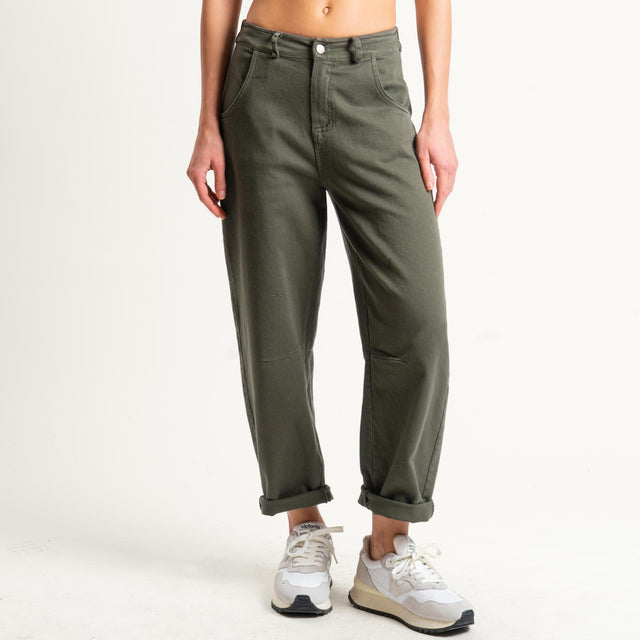 Tensione in-Pantalone elastico dietro - militare