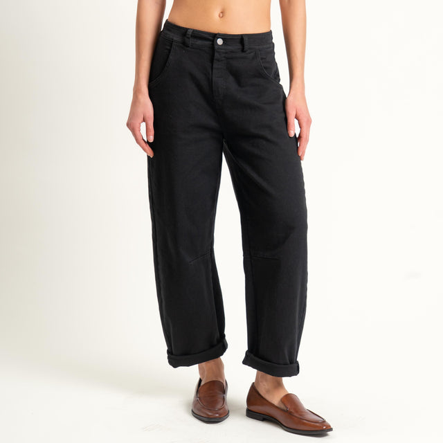Tensione in-Pantalone elastico dietro - nero