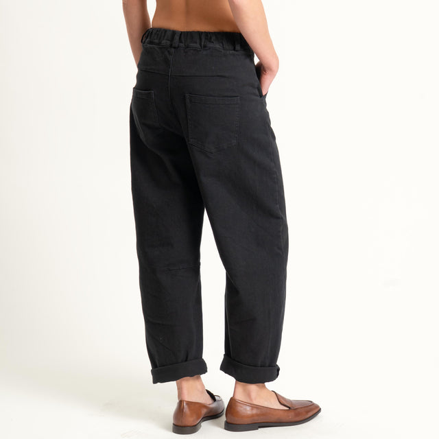 Tensione in-Pantalone elastico dietro - nero