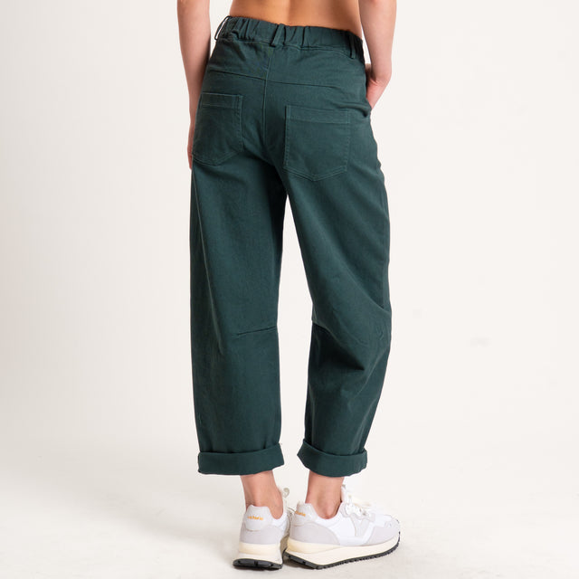 Tensione in-Pantalone elastico dietro - VERDE