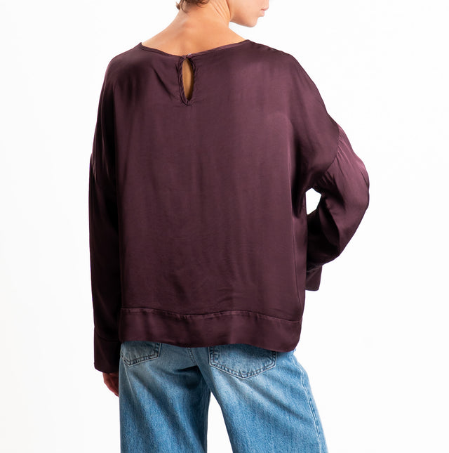 Tensione in-Blusa satin - burgundy