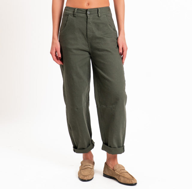 Tensione in-Pantalone drill elasticizzato elastico - militare