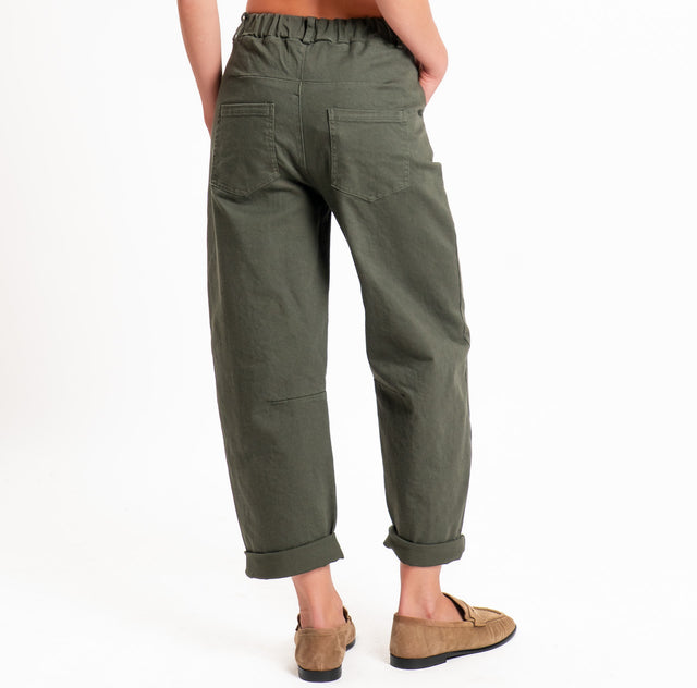 Tensione in-Pantalone drill elasticizzato elastico - militare