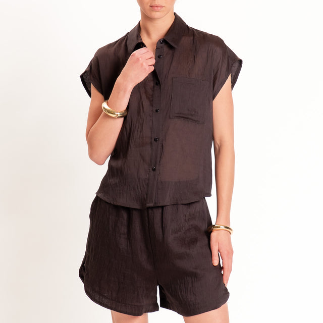Tensione in-Camicia smanicata in lyocell - caffe'