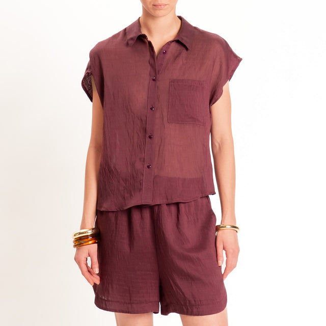 Tensione in-Camicia smanicata in lyocell - india