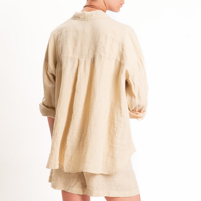 Tensione in-Camicia 100% lino - crema
