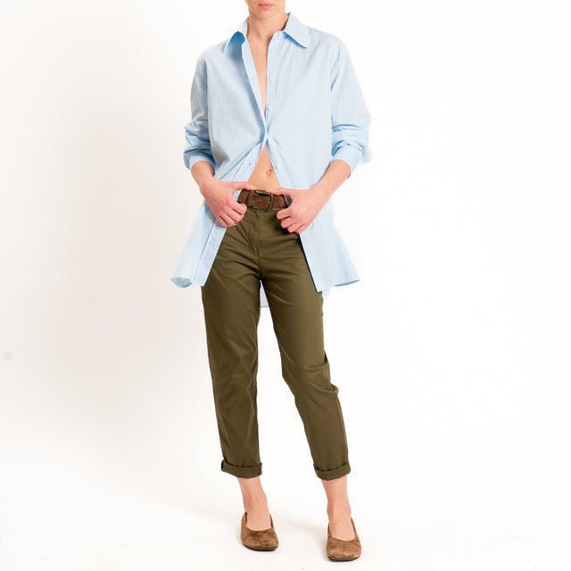 Tensione in-Camicia over stone washed - cielo