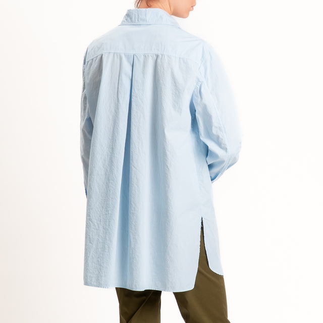 Tensione in-Camicia over stone washed - cielo