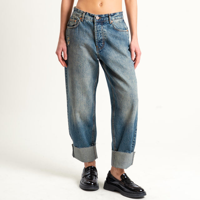 Tensione in-Jeans taglio vivo - denim lavaggio tè