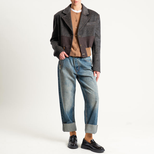 Tensione in-Jeans taglio vivo - denim lavaggio tè