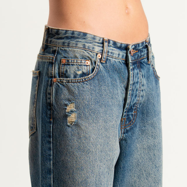 Tensione in-Jeans taglio vivo - denim lavaggio tè