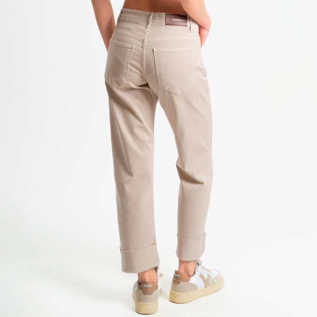 Tensione in-Jeans 5 tasche in drill elasticizzato - beige