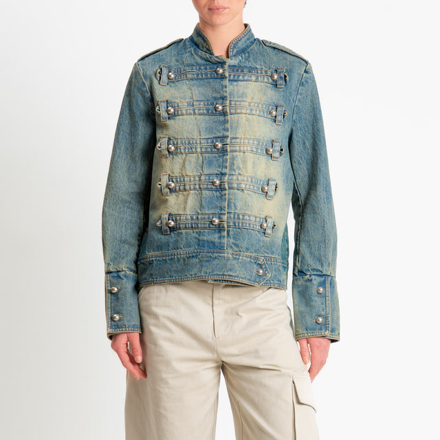 Tensione in-Giacca jeans napeloen lavaggio tè - denim