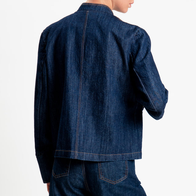 Tensione in-Giacca jeans con tasche - denim scuro