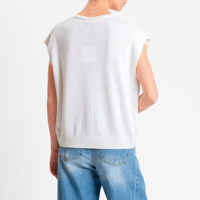 Tensione in-Gilet in maglia argyle - burro/tabacco/azzurro