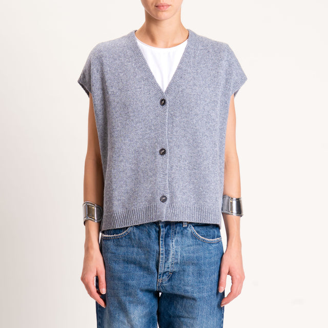 Tensione in-Gilet misto cashmere - grigio