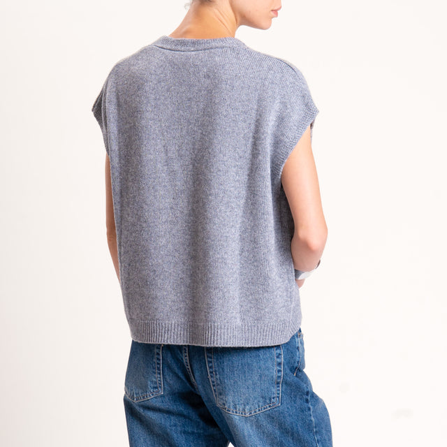 Tensione in-Gilet misto cashmere - grigio