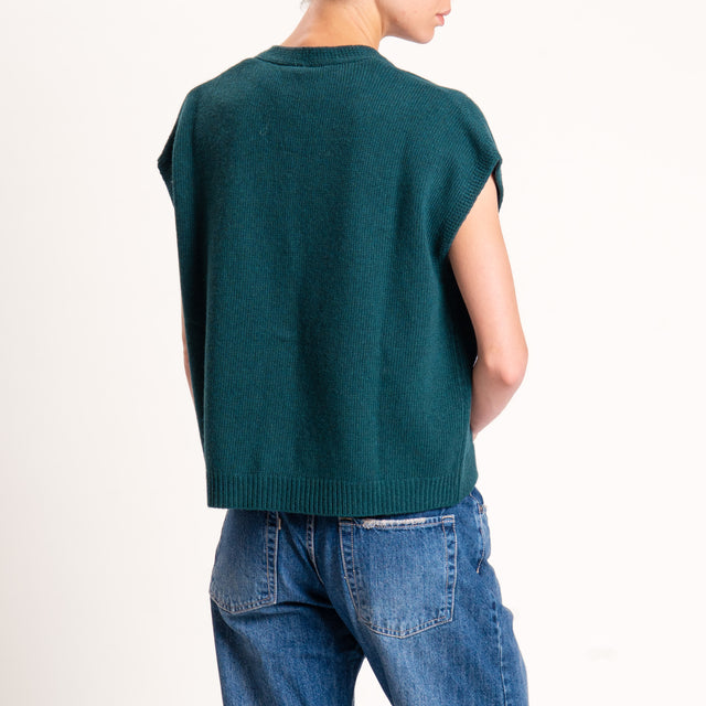 Tensione in-Gilet misto cashmere - verde