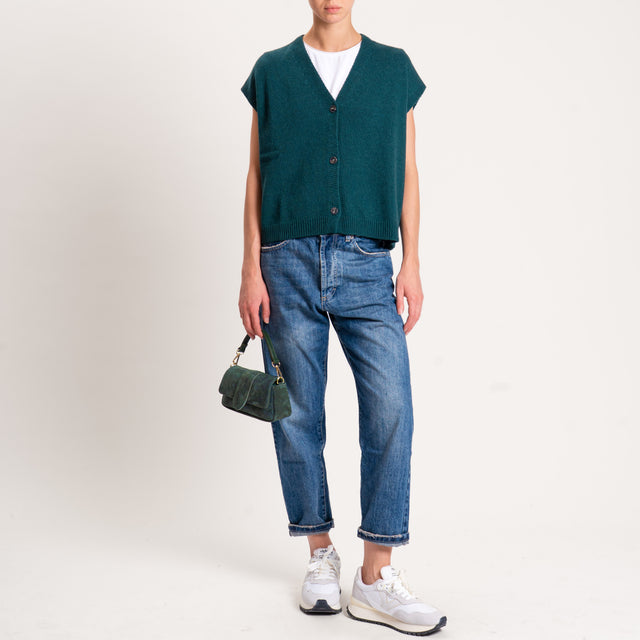 Tensione in-Gilet misto cashmere - verde