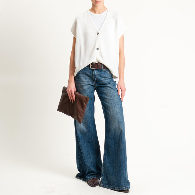 Tensione in-Gilet misto cashmere - panna