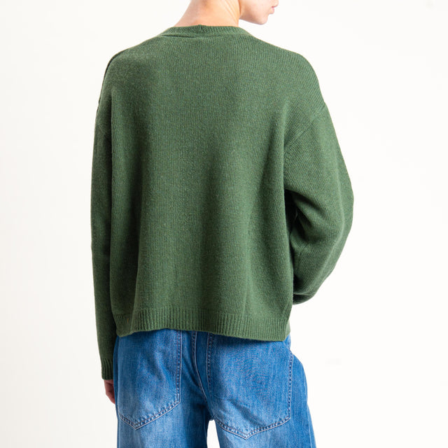 Tensione in-Cardigan misto cashmere - militare