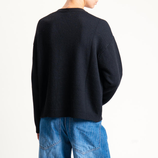 Tensione in-Cardigan misto cashmere - nero