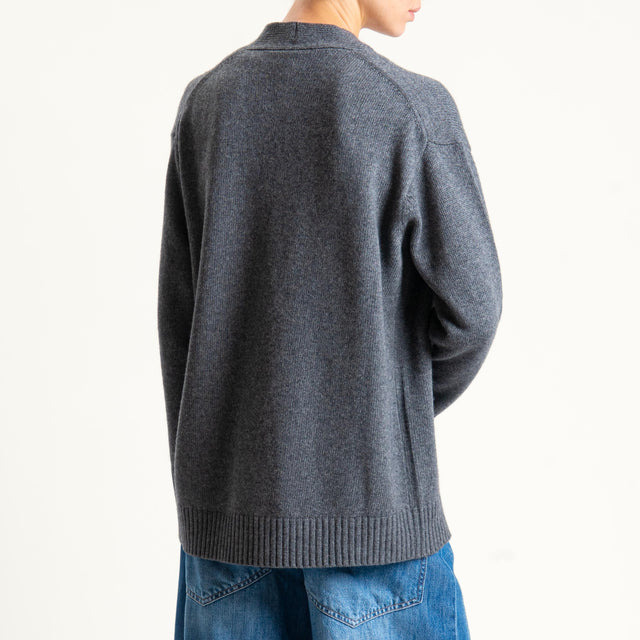 Tensione in-Cardigan oversize misto cashmere - antracite