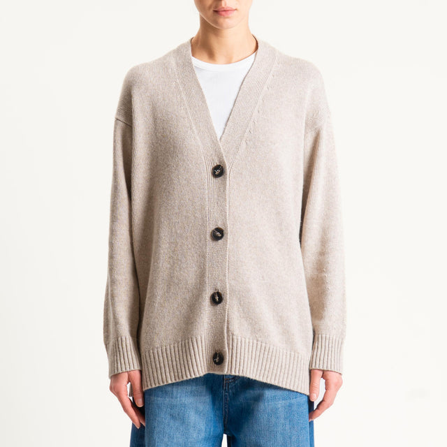 Tensione in-Cardigan oversize misto cashmere - beige