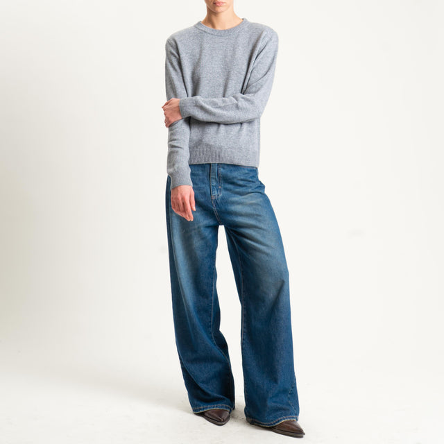 Tensione in-Maglia misto cashmere girocollo con spalline - grigio