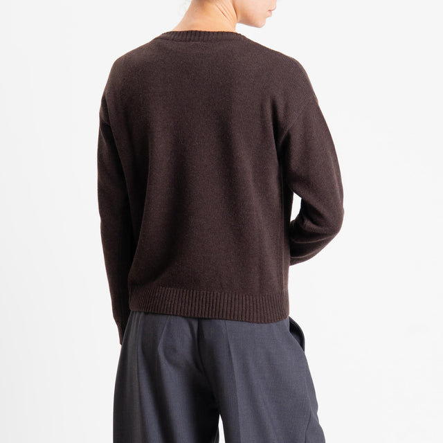 Tensione in-Maglia rombi misto cashmere - moro/antracite/casha/bordeaux