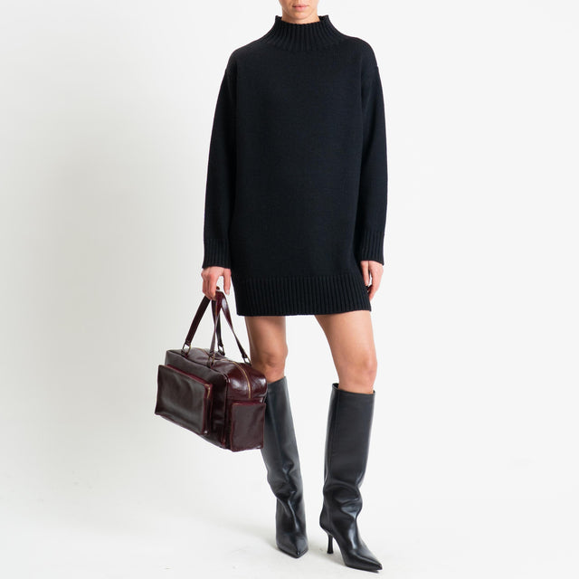 Tensione in-Maxi pull misto alpaca - nero