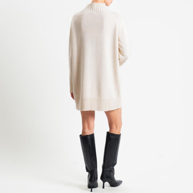 Tensione in-Maxi pull misto alpaca - burro