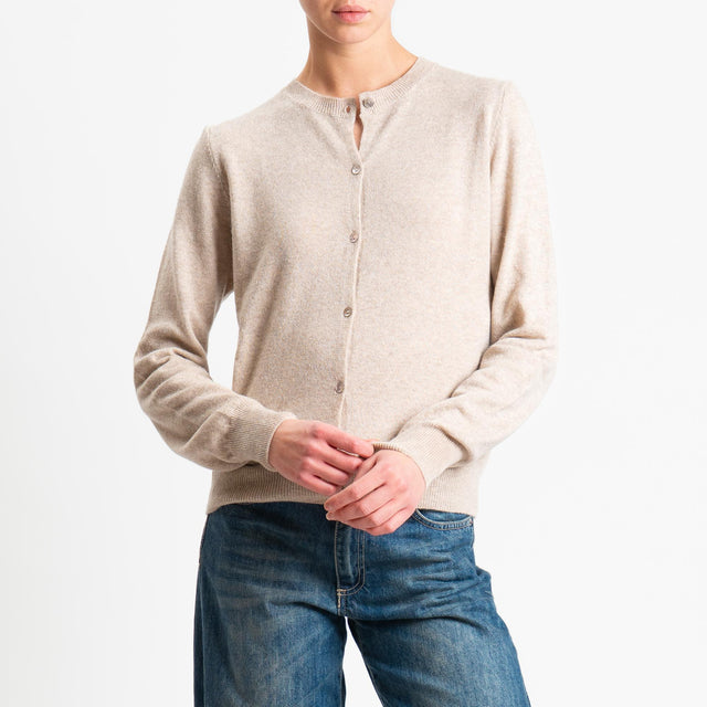 Tensione in-Cardigan girocollo misto cashmere - cacha