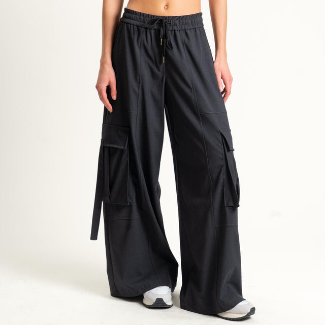 Tensione in- Pantalone cargo - antracite