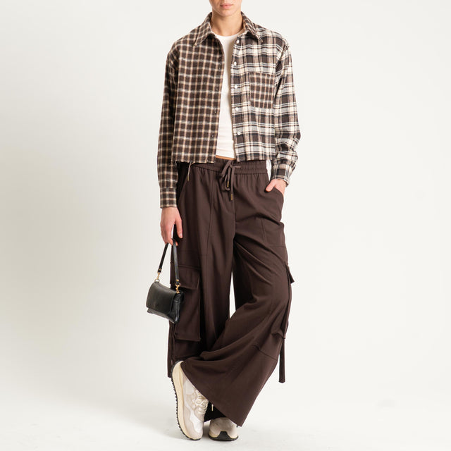 Tensione in- Pantalone cargo - moro