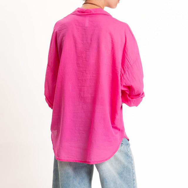 Tensione in-Camicia mussola con taschino - bouganville