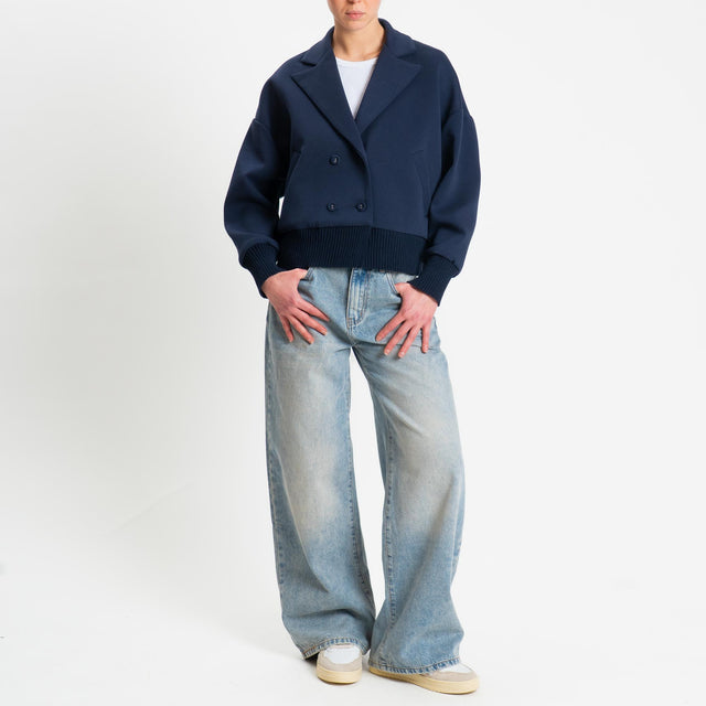 Tensione in-Giacca bomber punto milano - blu