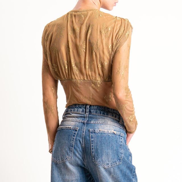 Tensione in-Body in pizzo scollo v - olio