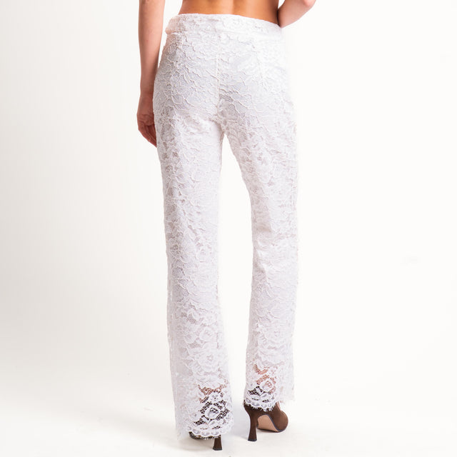 Tensione in-Pantalone in pizzo - burro