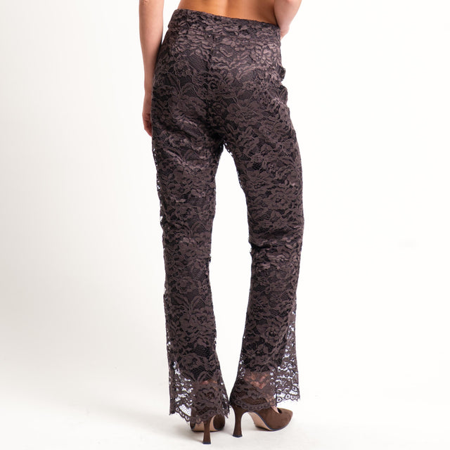 Tensione in-Pantalone in pizzo - moro
