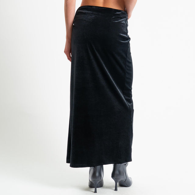 Tensione in-Gonna portafoglio velluto ciniglia - nero